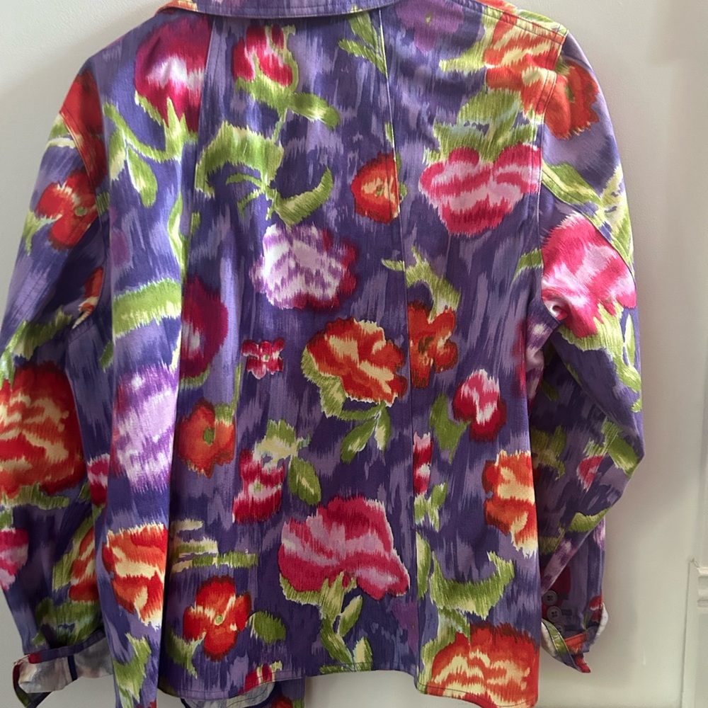 Coldwater Creek Multicolor Floral Blazer